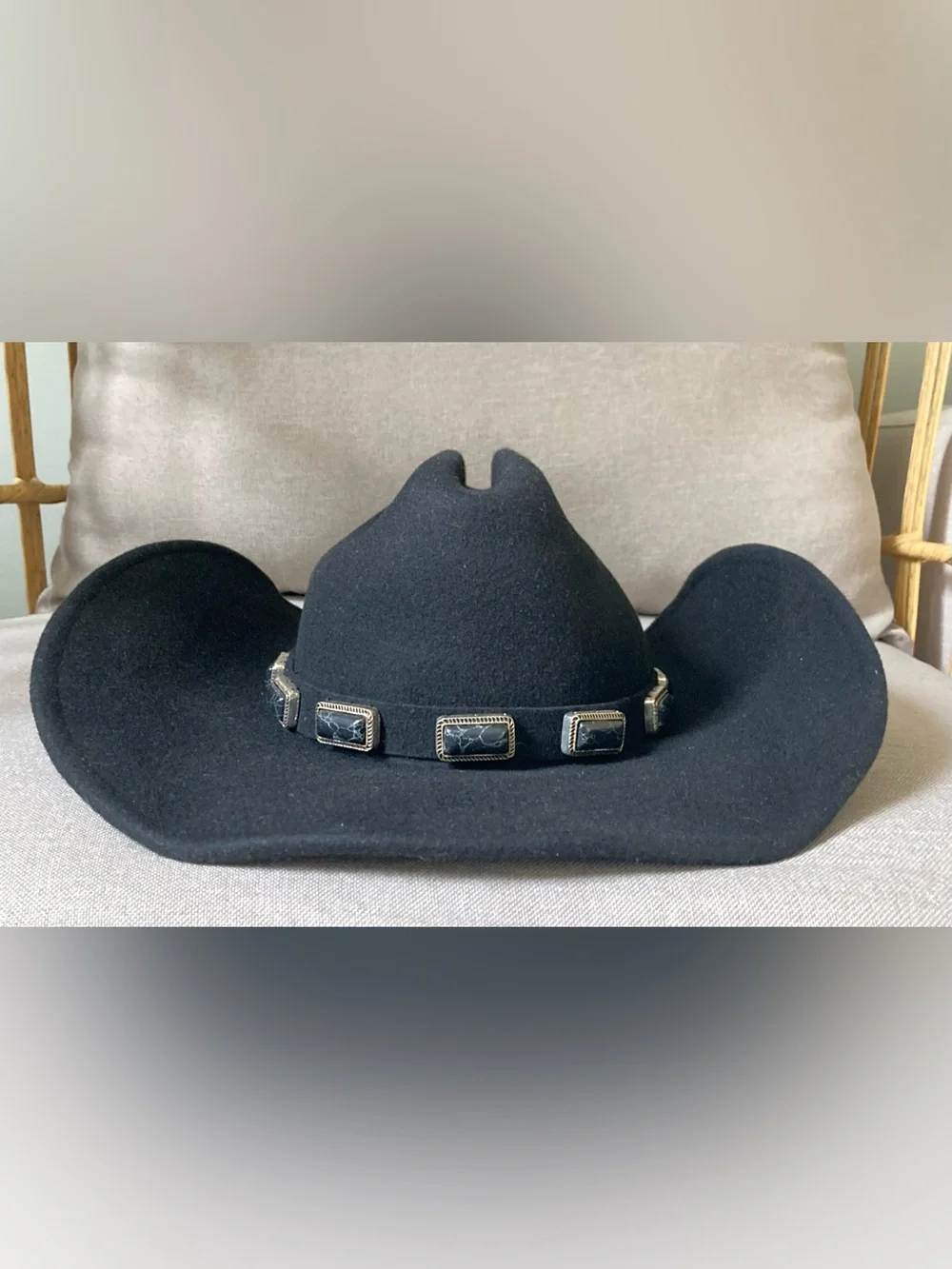 NWT 12th Tribe McGraw True Black Onyx & Wool Cowboy Hat Western OS 55cm